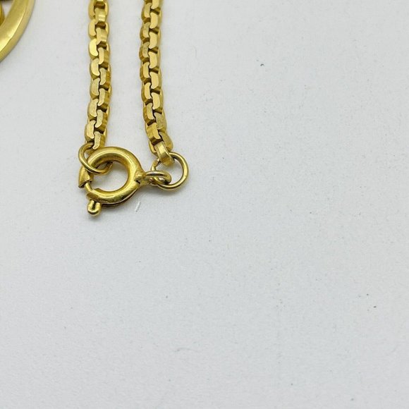 Faux Pearl Teardrop Charm Necklace Gold Tone Rhinestones Nature Garden Trees - Picture 3 of 7